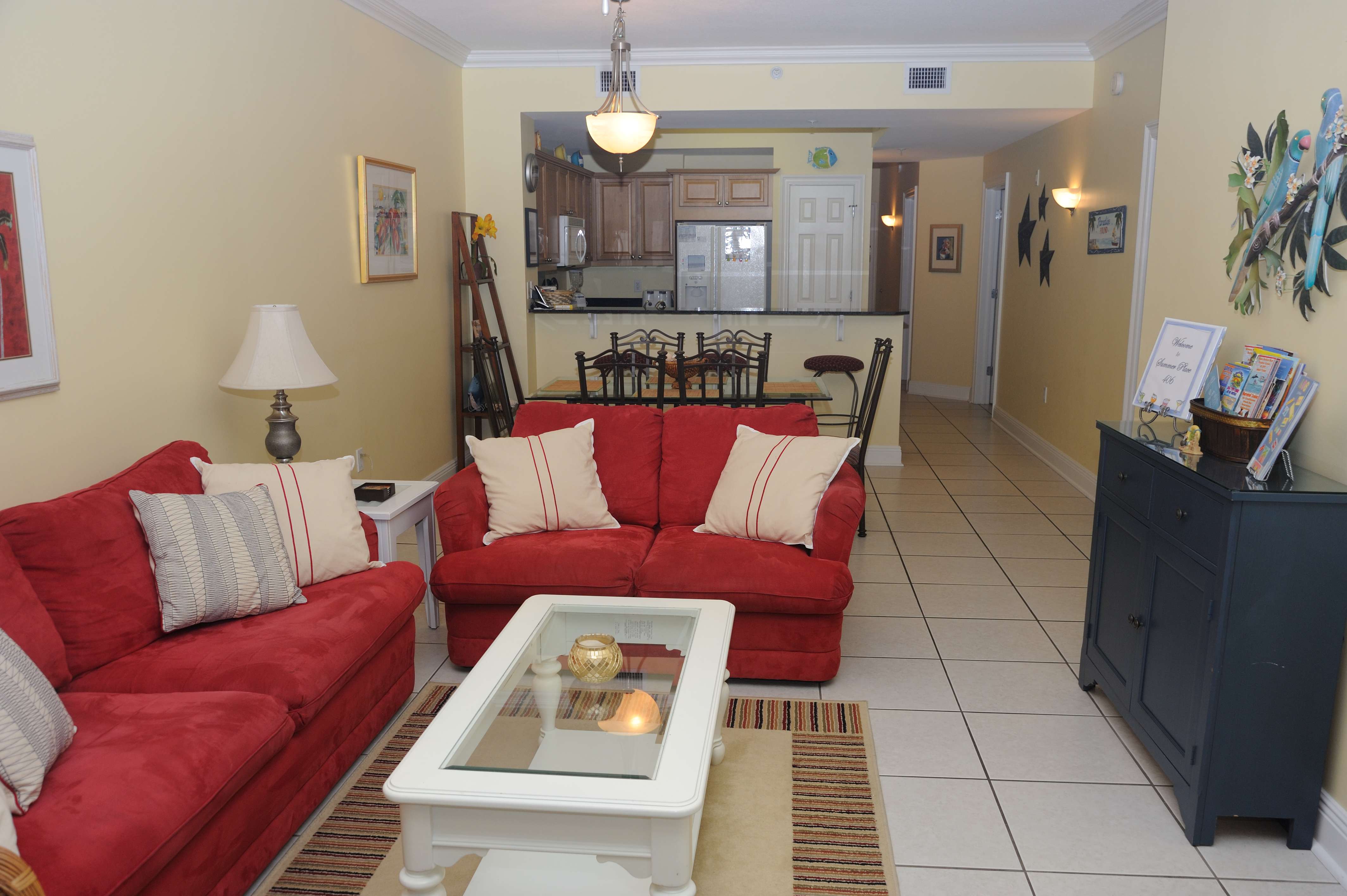 Living Room, Dining Room and Kitchen